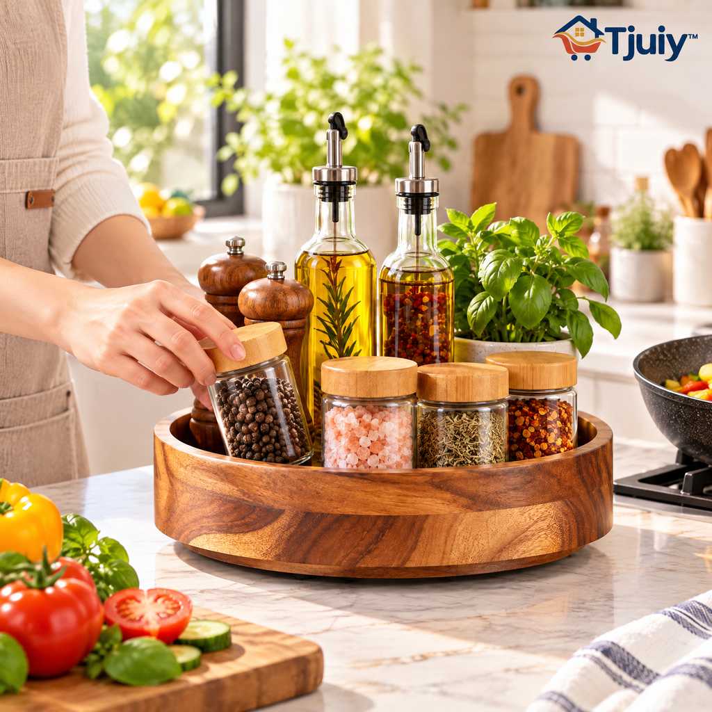 Tjuiy™ Bamboo-Lid Glass Food Storage Container Set lifestyle scene