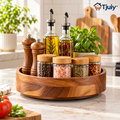 Tjuiy™ Acacia Wood Rotating Countertop Organizer original reference