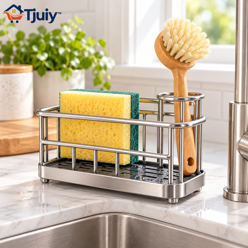 Tjuiy™ Stainless Steel Sink Caddy with Drain Tray original reference