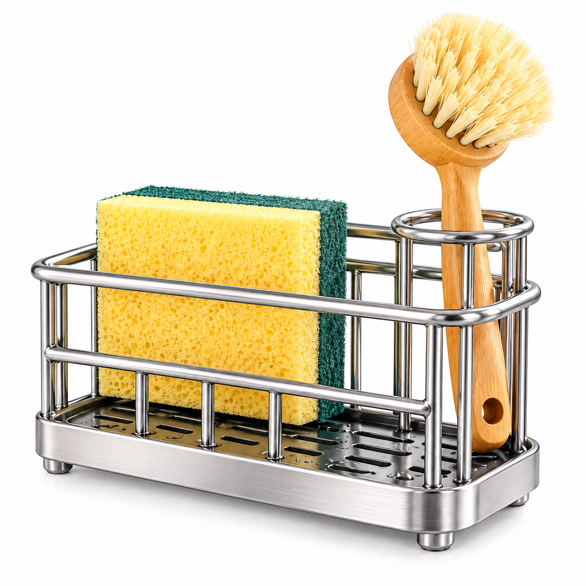 Tjuiy™ Stainless Steel Sink Caddy with Drain Tray product view
