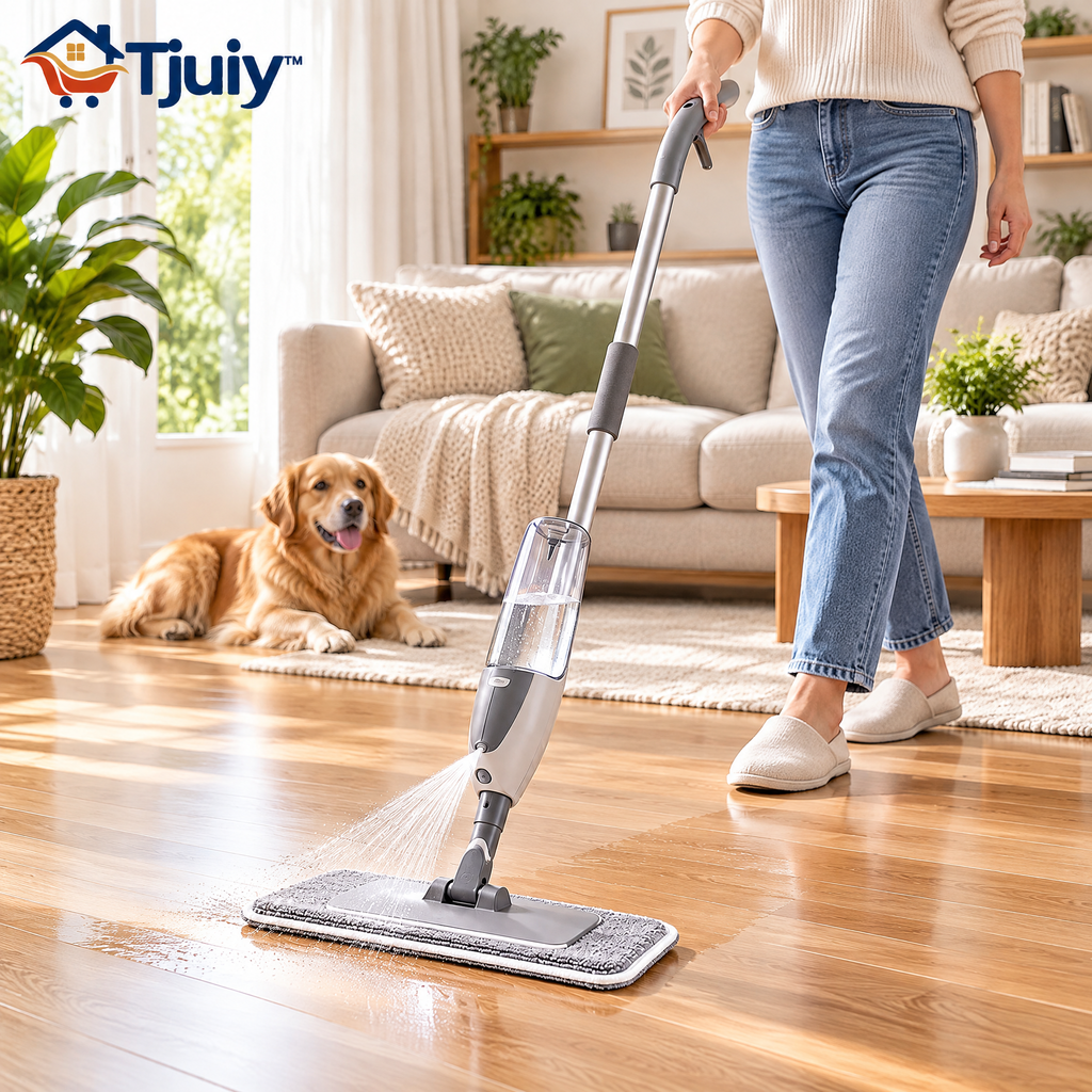 Tjuiy™ Refillable Microfiber Spray Mop System lifestyle scene