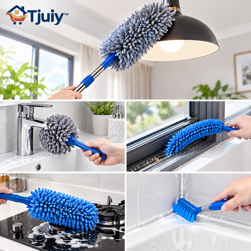 Tjuiy™ Extendable Microfiber Duster & Detail Brush Kit lifestyle scene