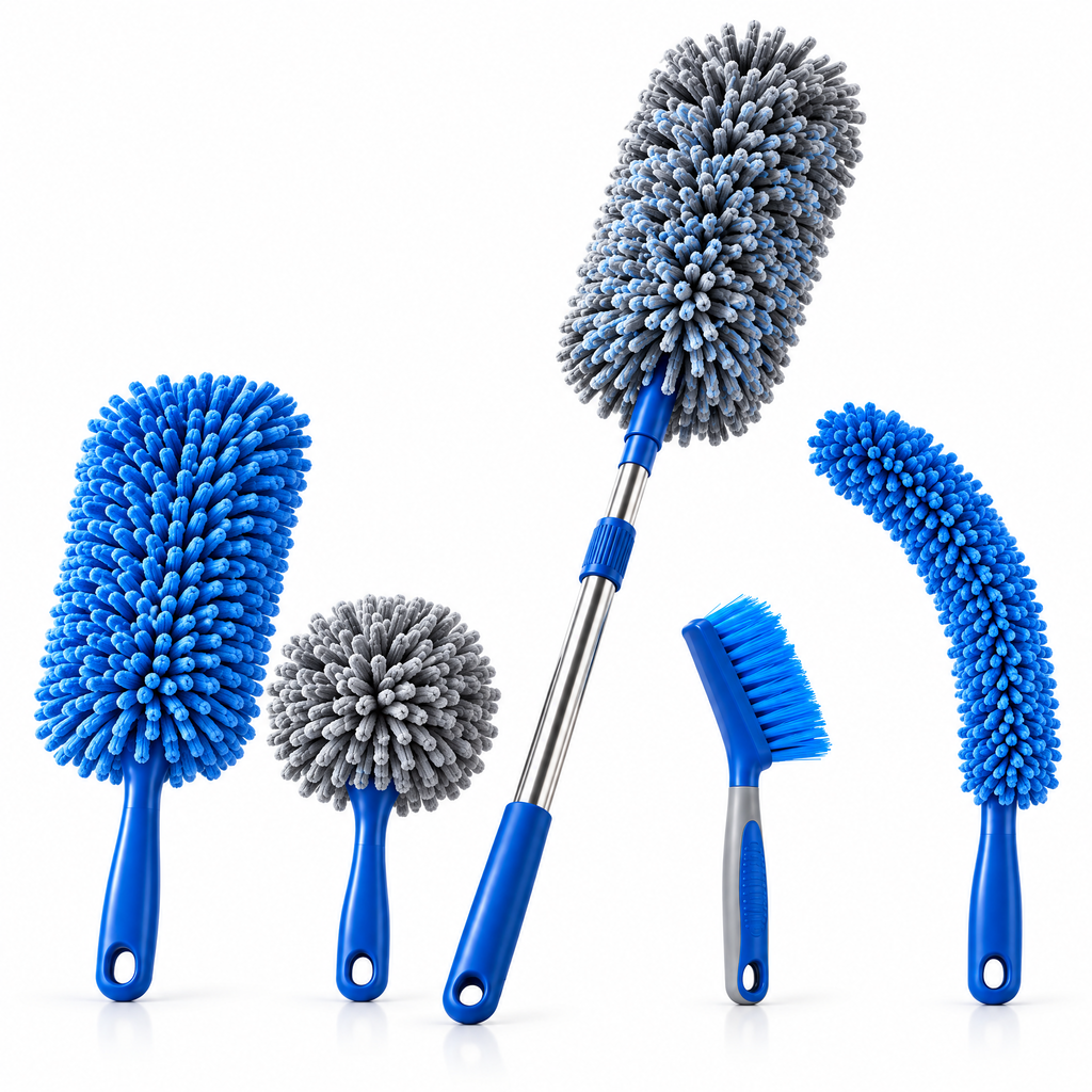 Tjuiy™ Extendable Microfiber Duster & Detail Brush Kit product view