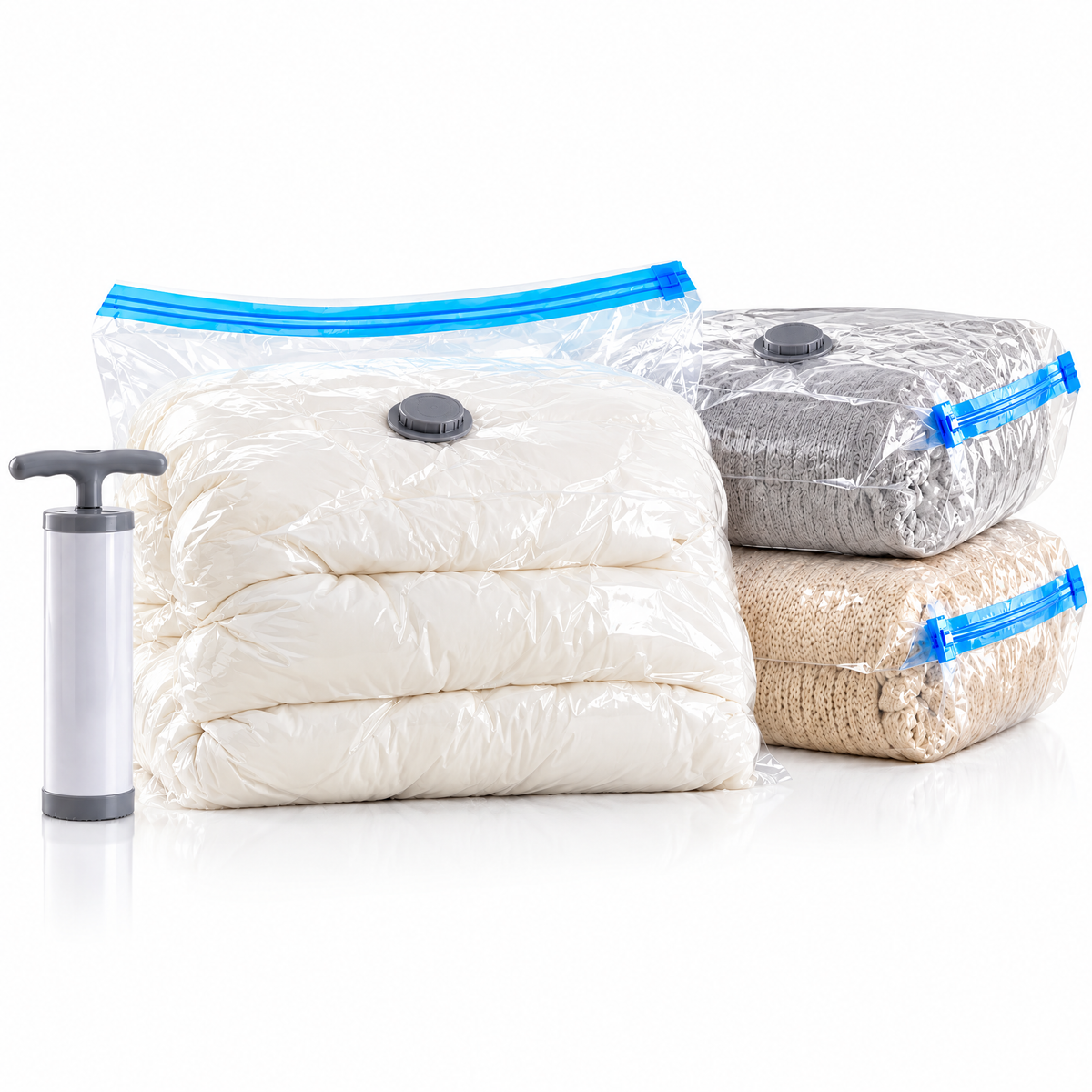 Tjuiy™ Reusable Vacuum Storage Bags with Hand Pump product view